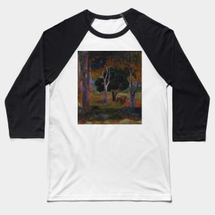 Landscape with a Pig and a Horse (Hiva Oa) by Paul Gauguin Baseball T-Shirt